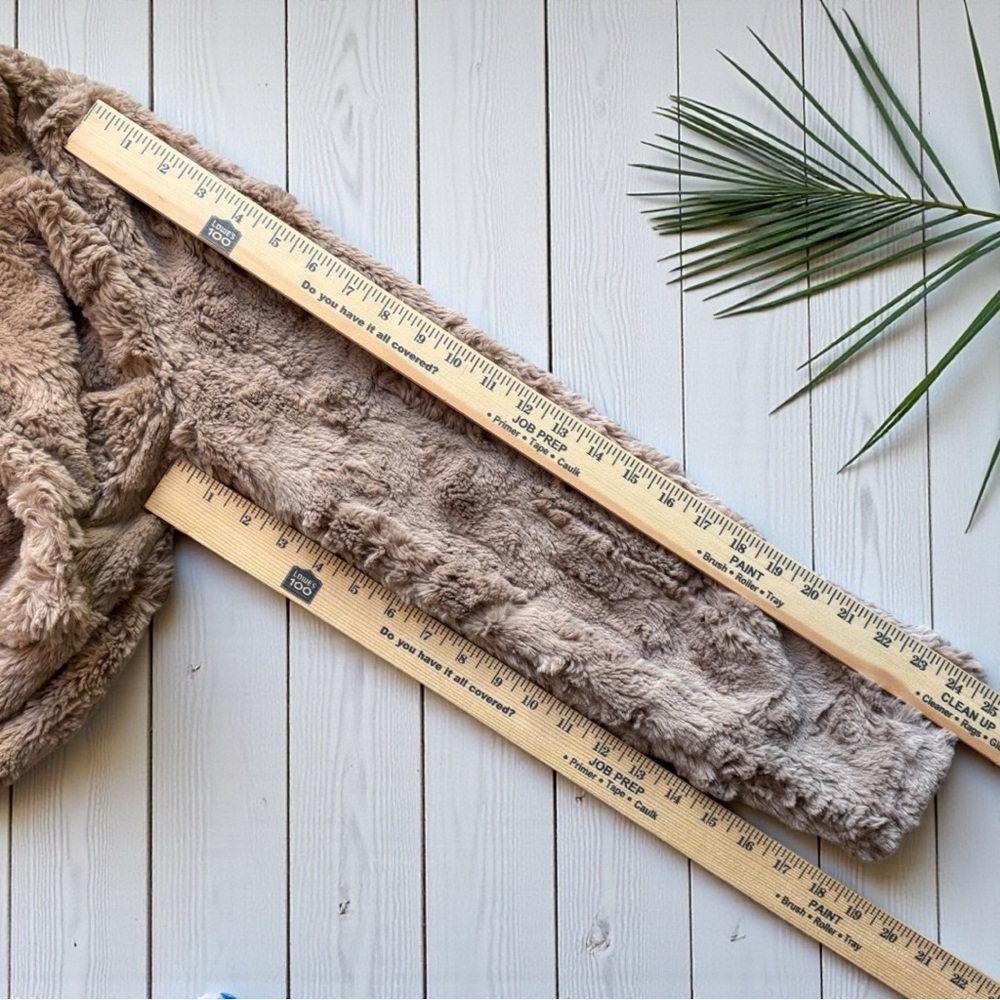 BB Dakota Tucker Wubby Draped Faux Fur Jacket Coat – Tan – Size M – NWT - Picture 10 of 16